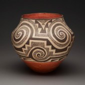 A LARGE POLYCHROME ACOMA POTTE