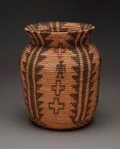 A LARGE POLYCHROME APACHE PICT