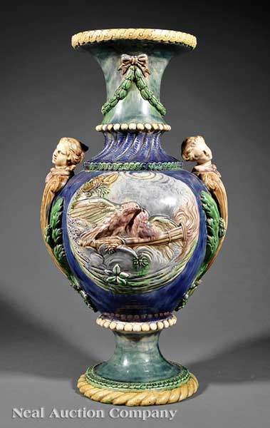 A Large Polychrome Majolica