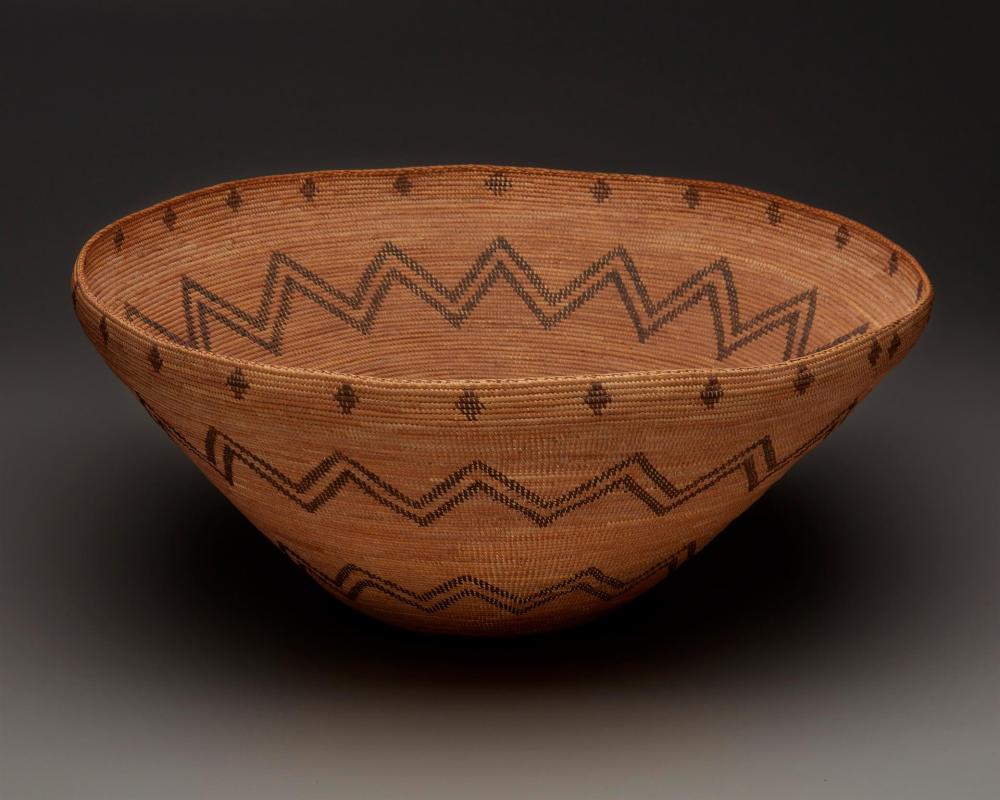 A LARGE POLYCHROME MONO MUSH BOWL