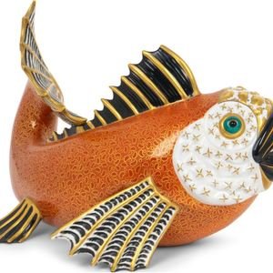 A Large Porcelain Model of a Carp