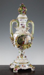 A large Potschappel porcelain