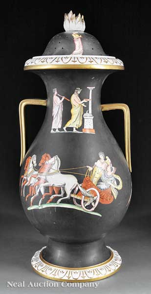 A Large Prattware Pottery Lidded