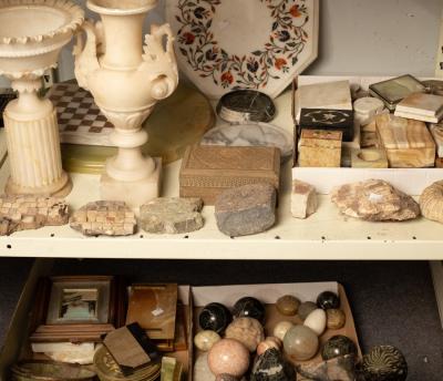 A large quantity of marble