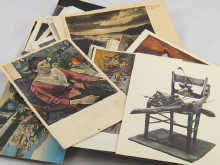 A large quantity of postcards