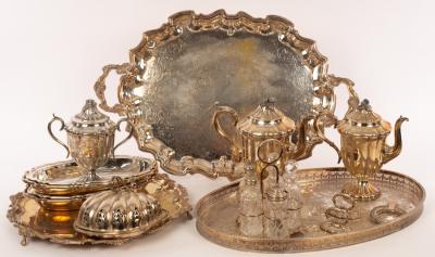 A large quantity of silver plate