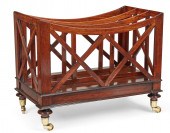 A LARGE REGENCY HARDWOOD CANTE