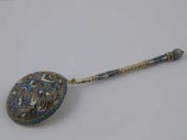 A large Russian cloisonne enam