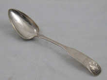 A large Russian silver fiddle and