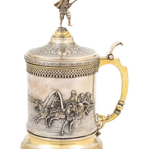 A Large Russian Silver Tankard Mark