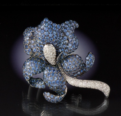 A Large Sapphire and Diamond Iris