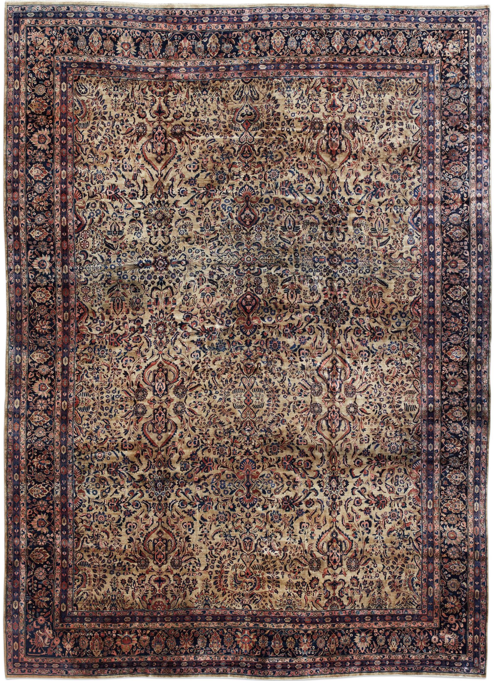 A LARGE SAROUK FARAHAN CARPET,