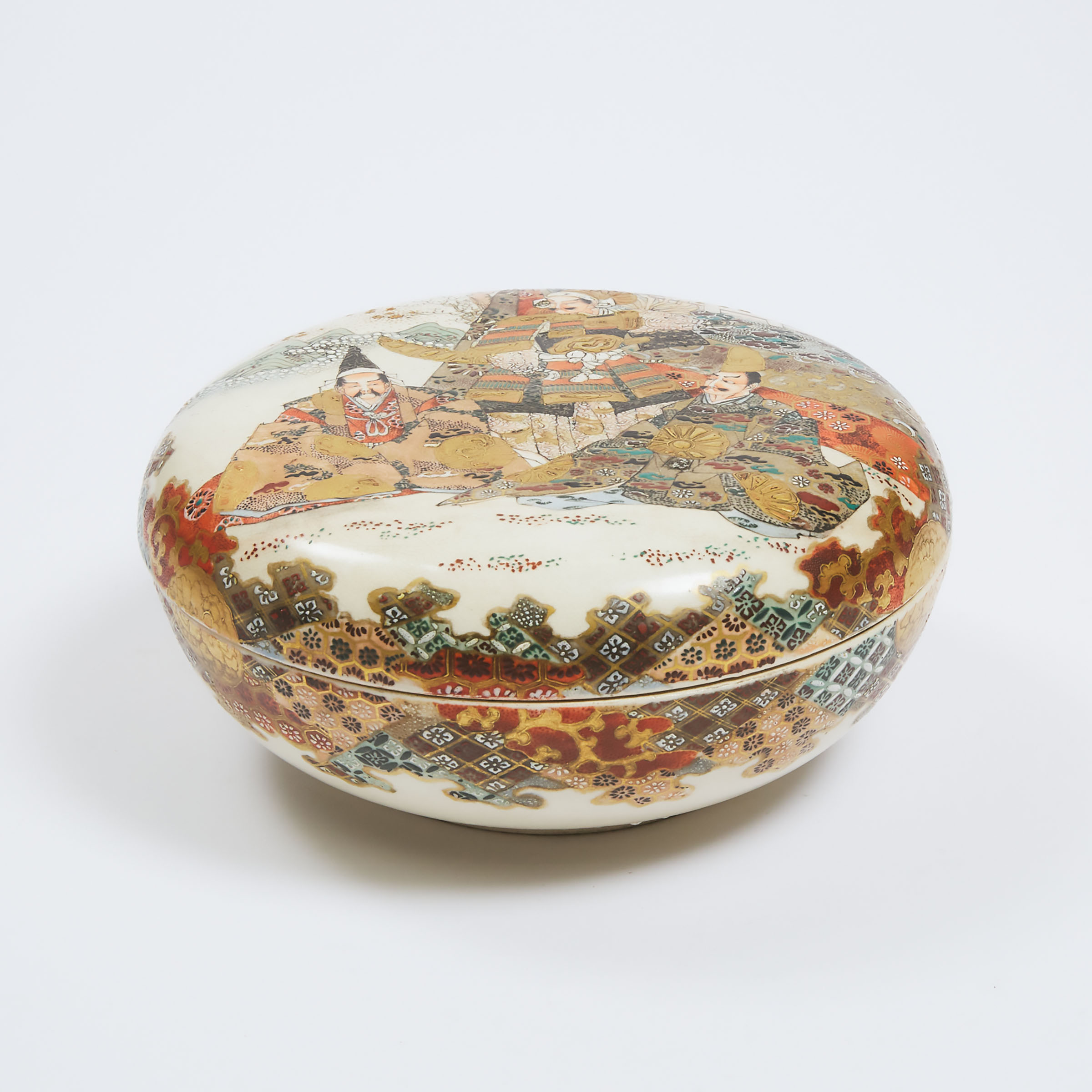 A Large Satsuma Box and Cover,