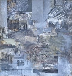 A large scale mid-century oil on