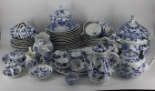 A LARGE SET OF MEISSEN BLUE ON