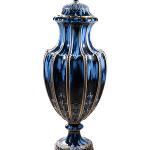 A Large Sèvres Cobalt-Glazed and