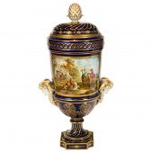 A LARGE SEVRES STYLE PORCELAIN