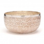 A LARGE SILVER BOWL, LAOS Mid-