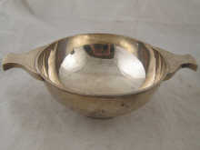 A large silver quaich hallmarked