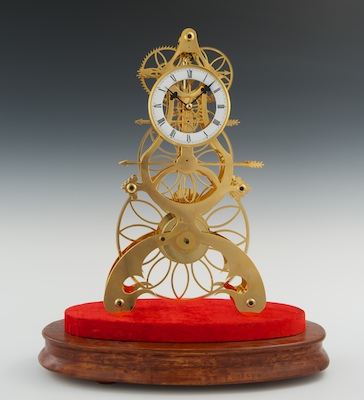 A Large Skeleton Clock 20th Century