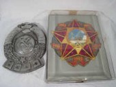 A large Soviet Russian enamel