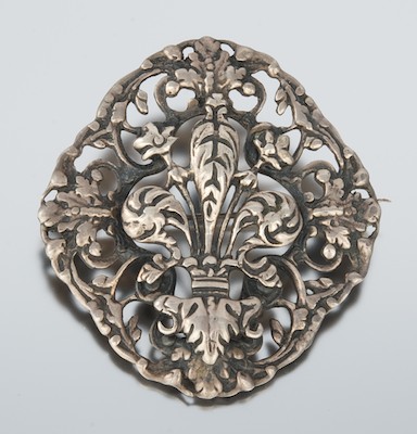 A Large Sterling Silver Fleur De