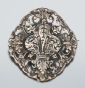 A Large Sterling Silver Fleur
