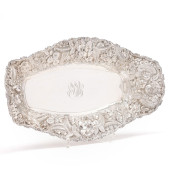 A LARGE STERLING SILVER REPOUS