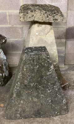 A large stone staddle stone, 99cm