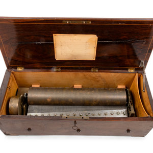 A Large Swiss Cylinder Music Box