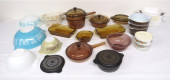 A LARGE TABLE LOT OF PYREX & C