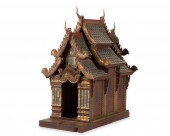 A LARGE THAI CARVED WOOD SPIRI