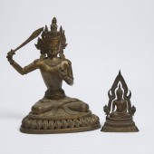 A Large Tibetan Bronze Figure