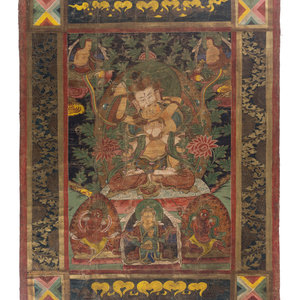 A Large Tibetan Thangka of