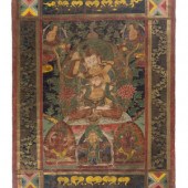 A Large Tibetan Thangka of Cha