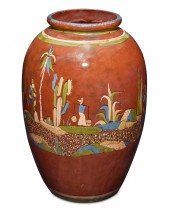 A LARGE TLAQUEPAQUE POTTERY OI