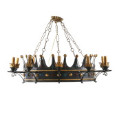 A LARGE TOLE CROWN FORM TEN LI