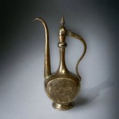 A LARGE TURKISH COPPER SURAHI