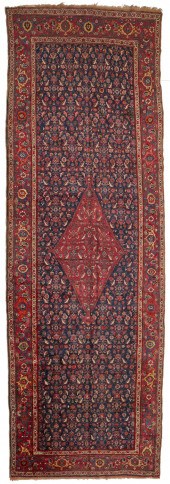 A LARGE TURKISH FLATWEAVE RUNN