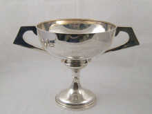 A large two handled silver trophy
