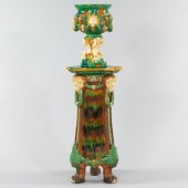 A Large Two-Piece Majolica Pla