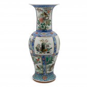 A LARGE UNDERGLAZED-BLUE AND F