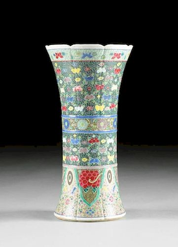 A LARGE UNUSUAL FAMILLE ROSE AND