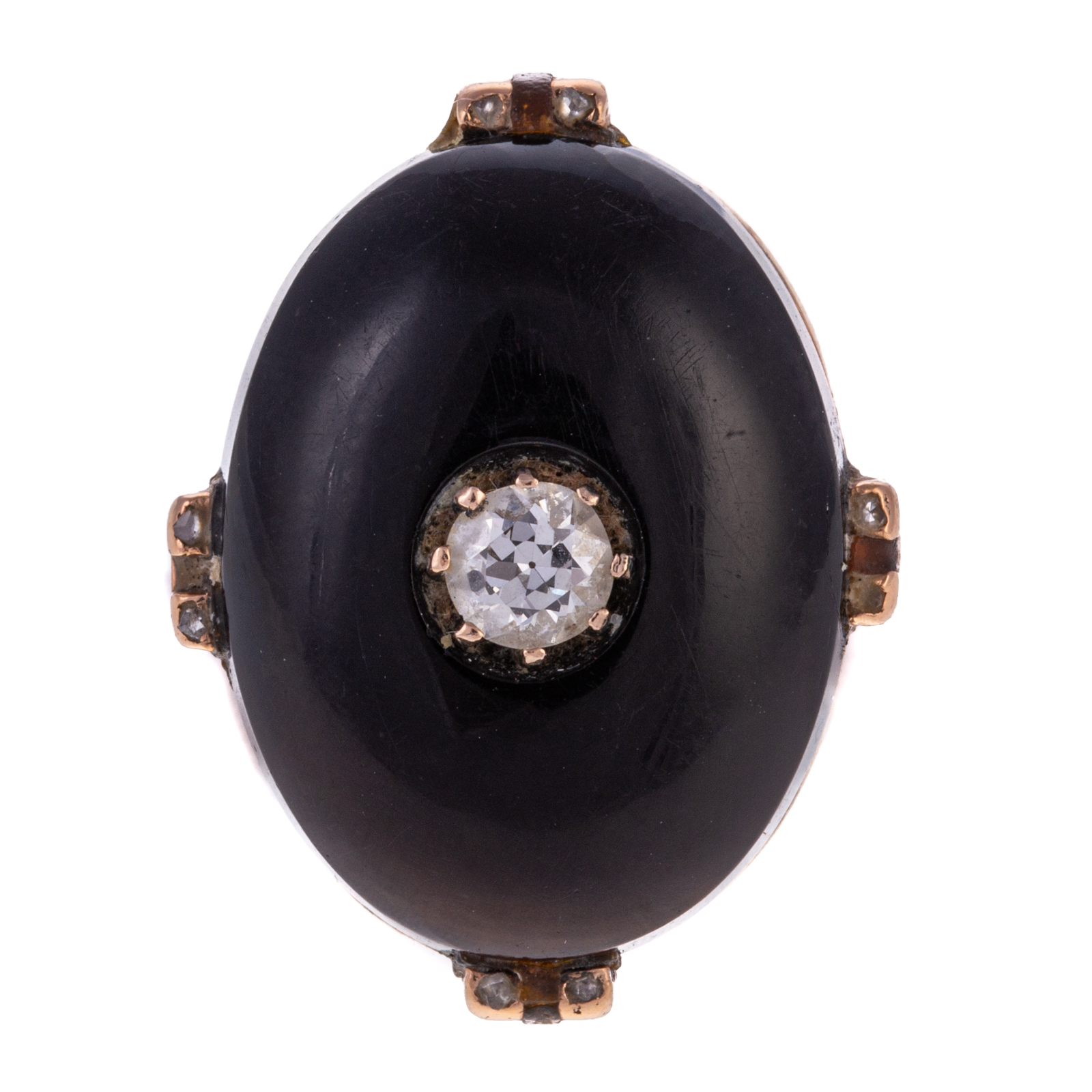 A LARGE VICTORIAN BLACK ONYX &