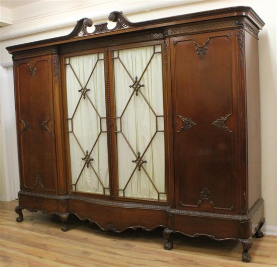A large Victorian carved mahogany