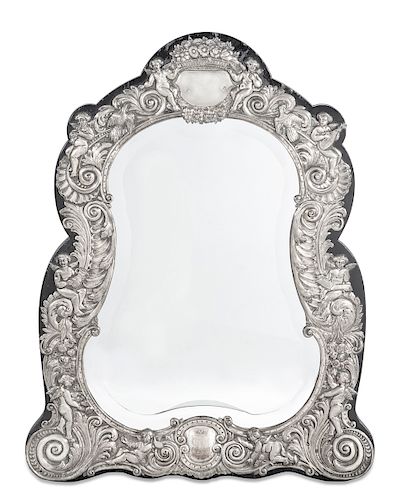 A LARGE VICTORIAN STERLING SILVER