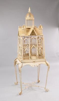 A Large Victorian Style Bird Cage