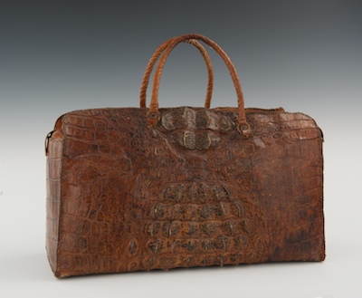 A Large Vintage Alligator Bag