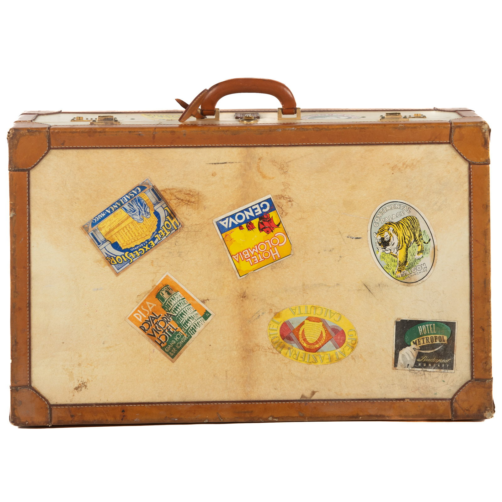A LARGE VINTAGE FENDI SUITCASE A