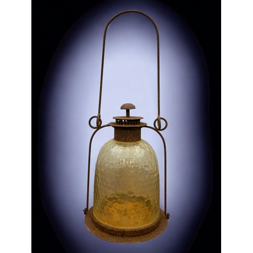 A LARGE VINTAGE GLASS DOMED